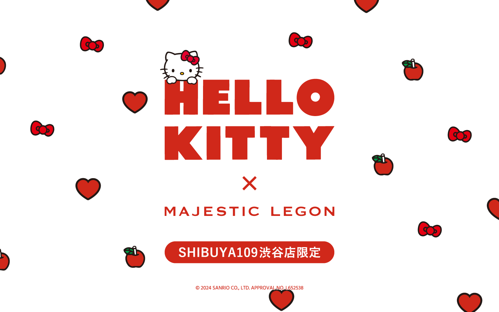 【SHIBUYA109渋谷店限定】Hello Kitty × Majestic Legon コラボアイテム8/31(土)登場！